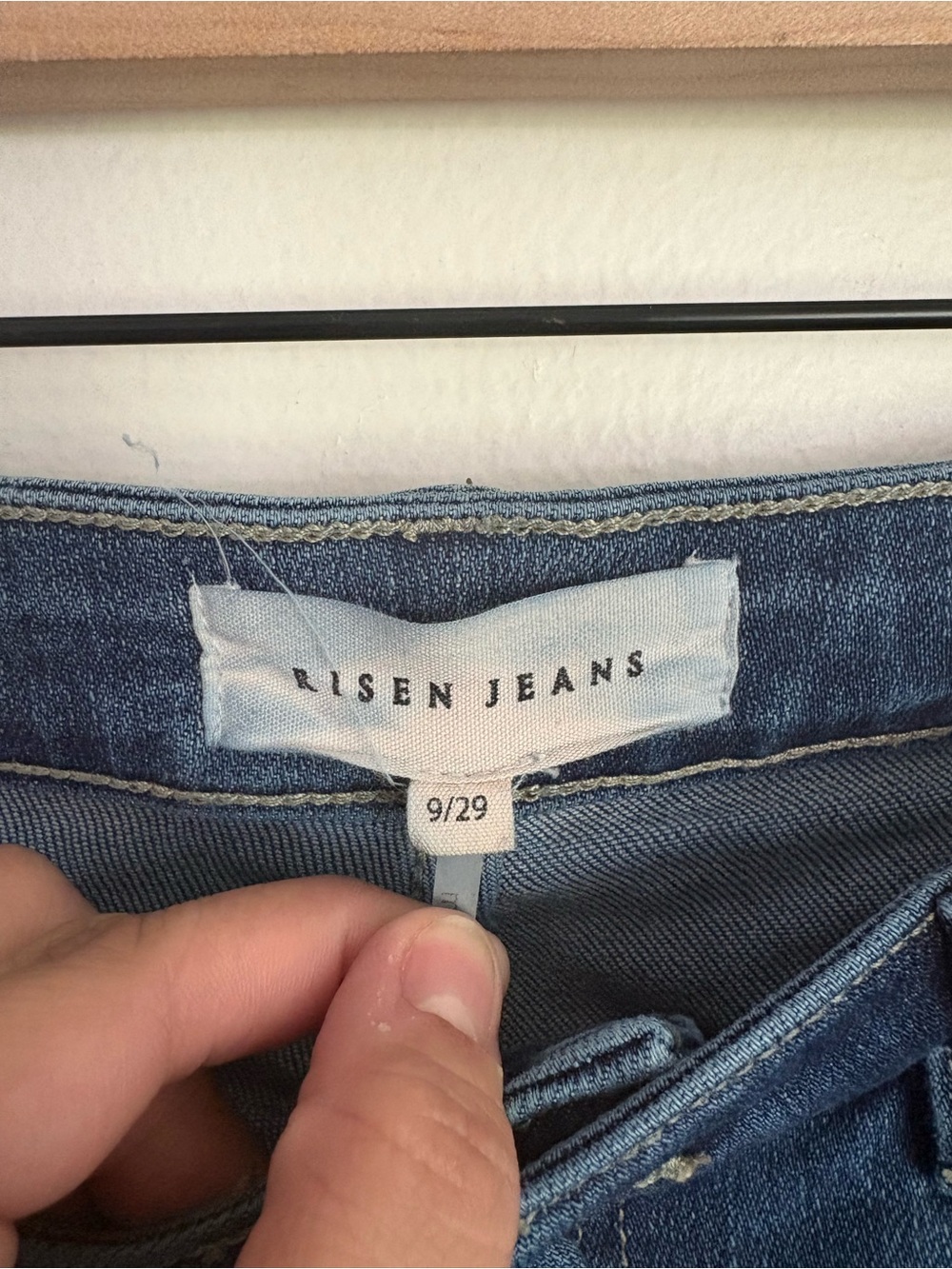 RISEN Distressed Straight Leg Ankle Comfort Stretch Blue Jeans Women’s size 29 - Picture 5 of 9
